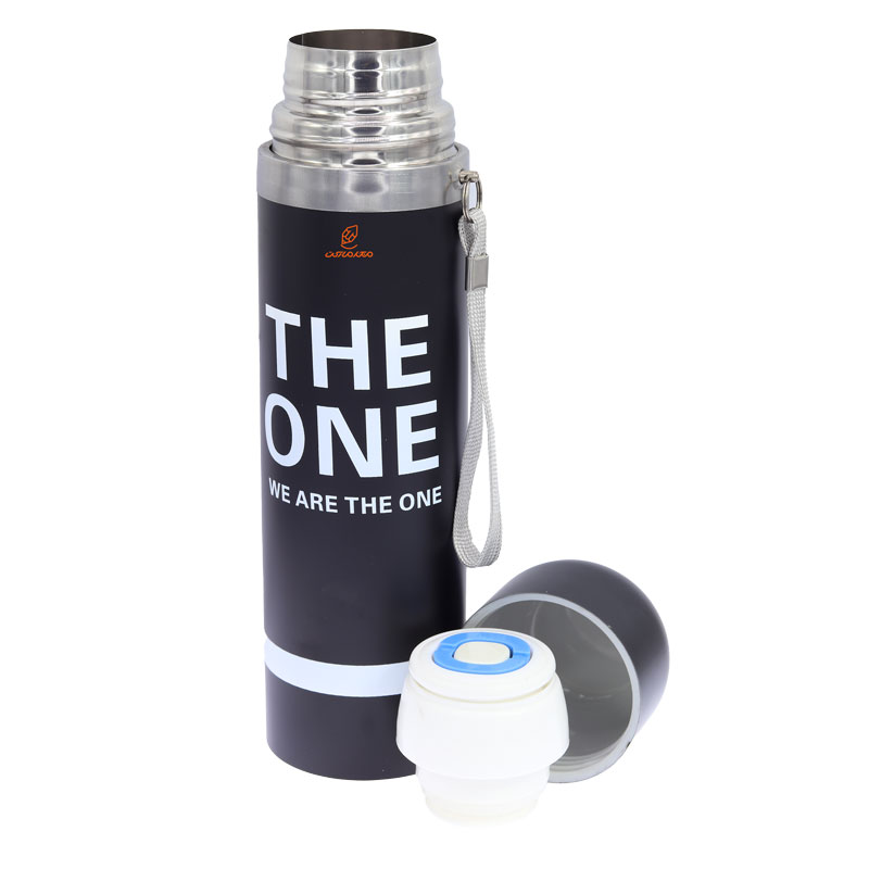 فلاسک 500 میل بند دار مشکی طرح ما STAINLESS (1)