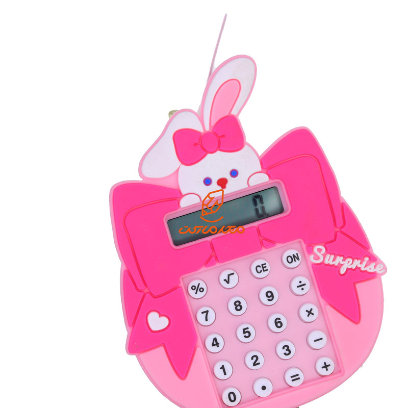 ماشین حساب فانتزی جیبی طرح خرگوش سرخابی (1)