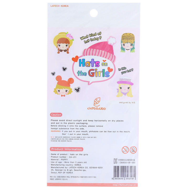 برچسب (استیکر) فانتزی کد CA-211 طرح دخترک FUNNY (3)