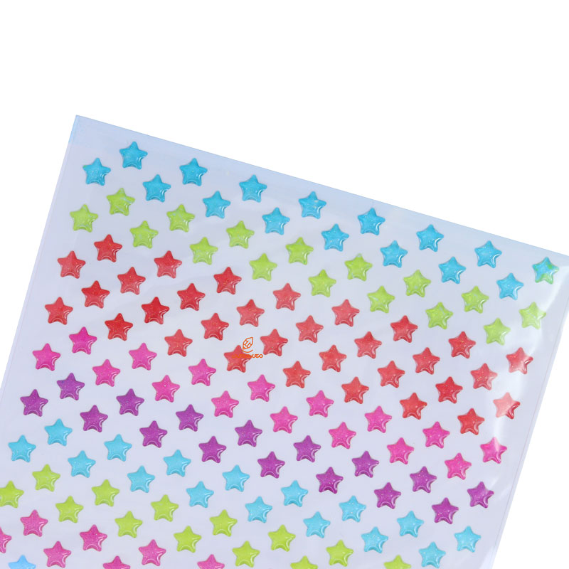 برچسب فانتزی کد 50-63 طرح ستاره های رنگی FUNNY (1)