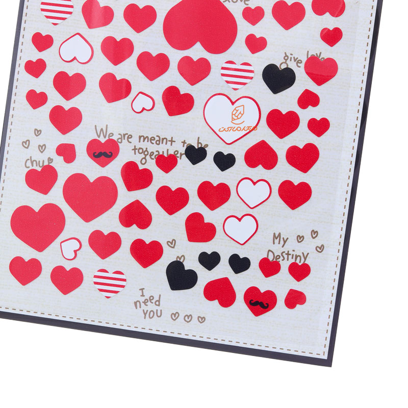 برچسب (استیکر) فانتزی کد 1030 طرح قلب های قرمز SUATELIER (1)