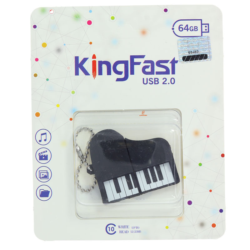 فلش 64 گیگابایت فانتزی طرح پیانو کینگ فست KING FAST