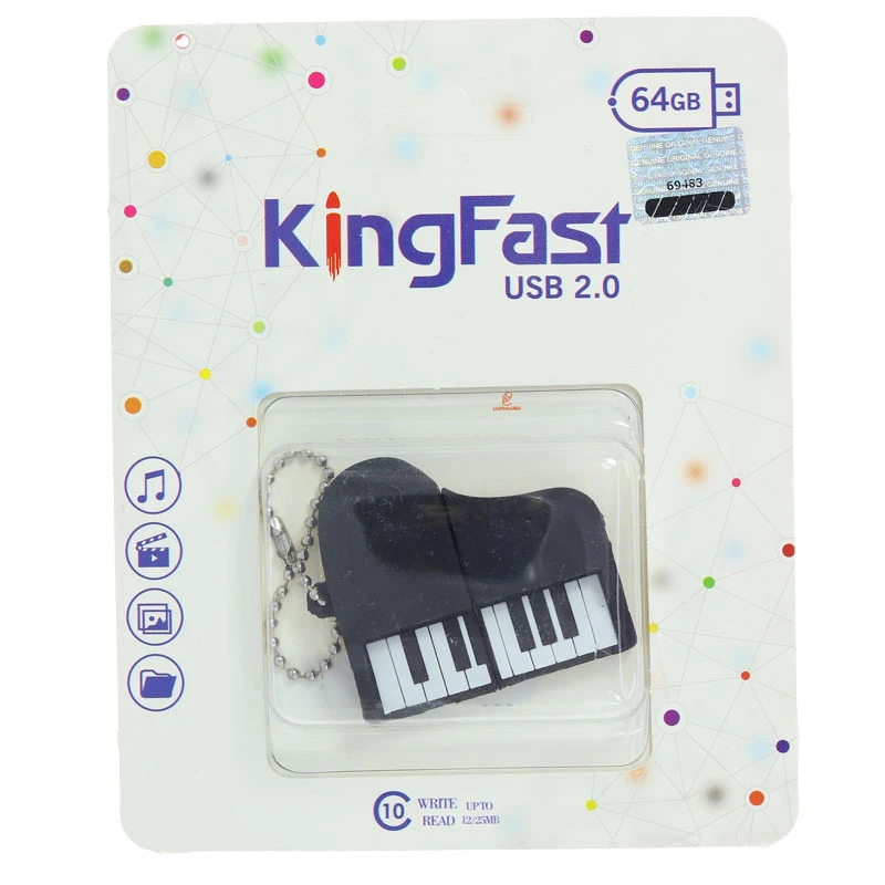 فلش 64 گیگابایت فانتزی طرح پیانو کینگ فست KING FAST (2)