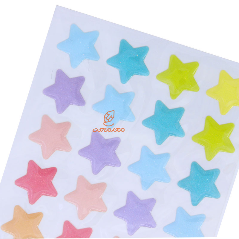 برچسب (استیکر) فانتزی کد 15S-T916 طرح ستاره های رنگی FUNNY (1)