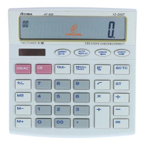 ماشین حساب رومیزی طوسی 12 رقمی مدل AT-555 آتیما ATIMA