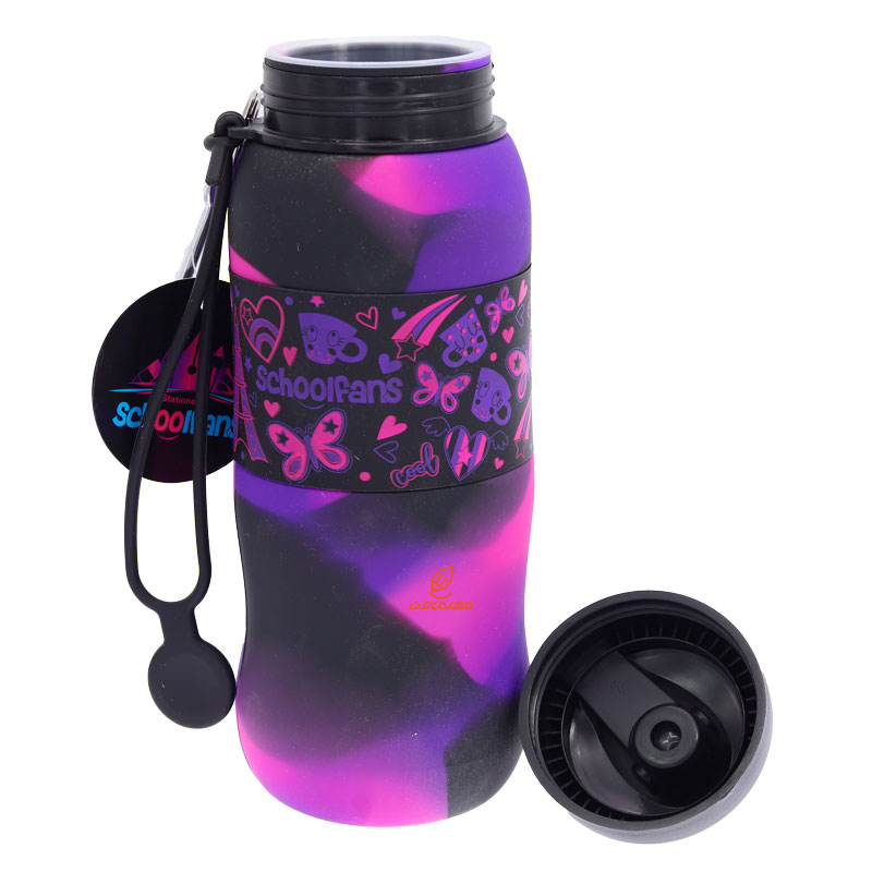 قمقمه سیلیکونی ورزشی 9341 طرح پروانه اسکول فنس SCHOOLFANS (1)