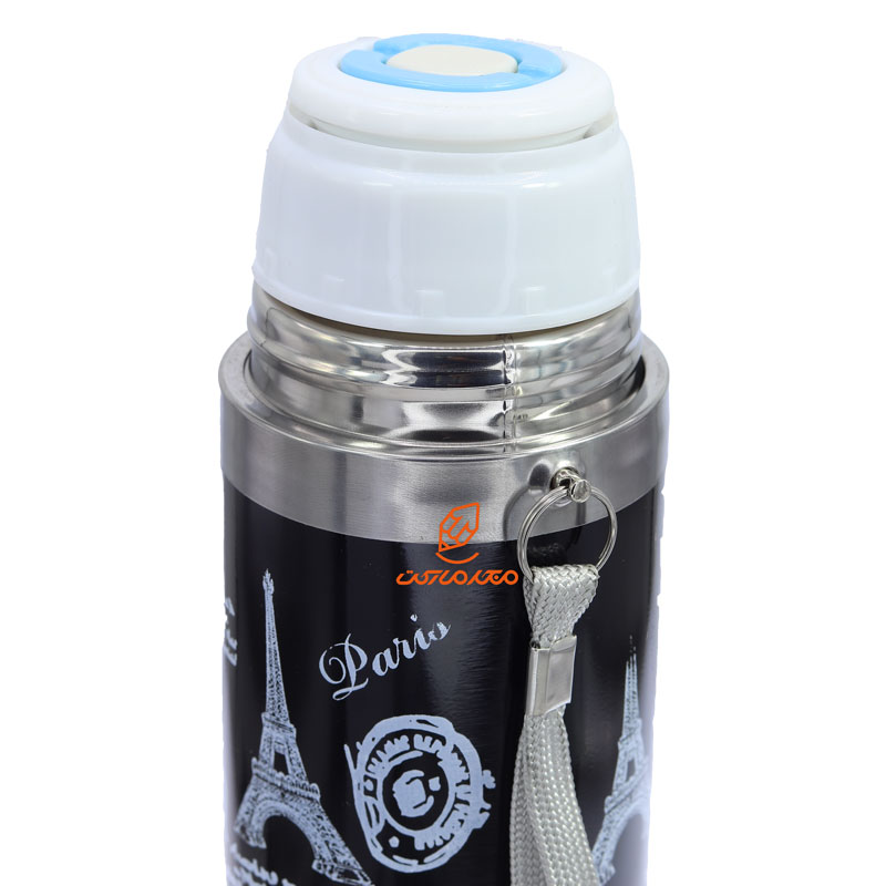 فلاسک 500 میل بند دار مشکی طرح ایفل STAINLESS (4)