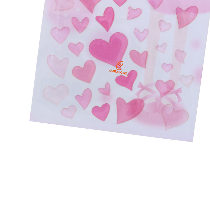 برچسب (استیکر) فانتزی کد 15S-H002 طرح قلب های صورتی FUNNY (1)