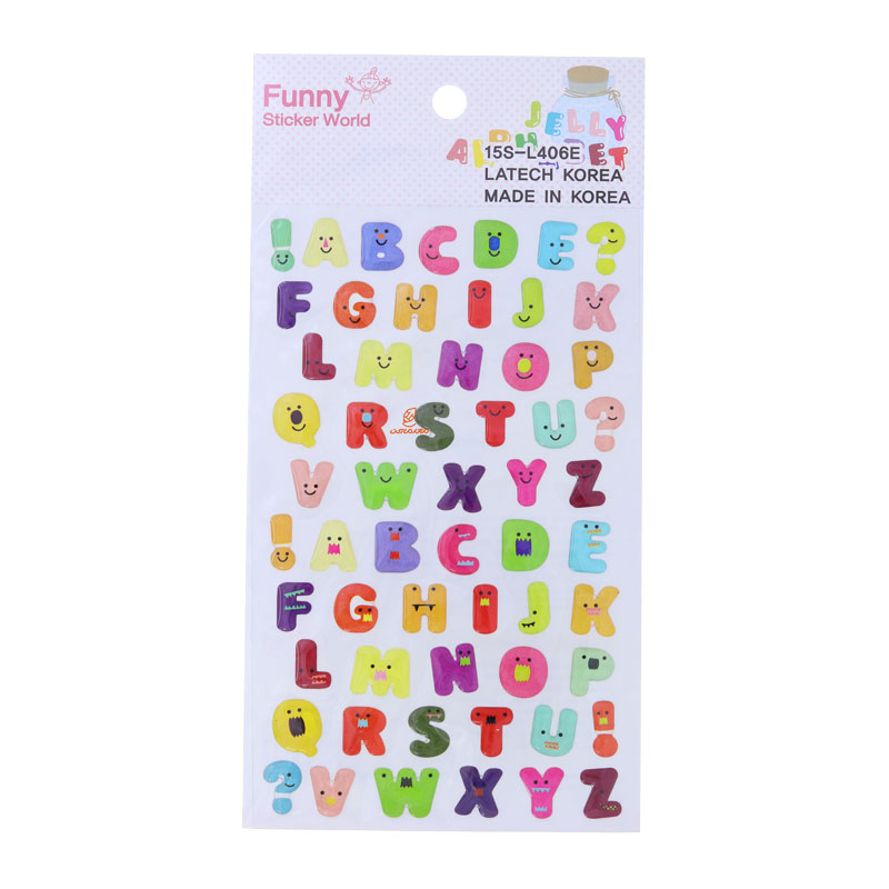 برچسب (استیکر) فانتزی کد 15S-L406E طرح حروف انگلیسی FUNNY