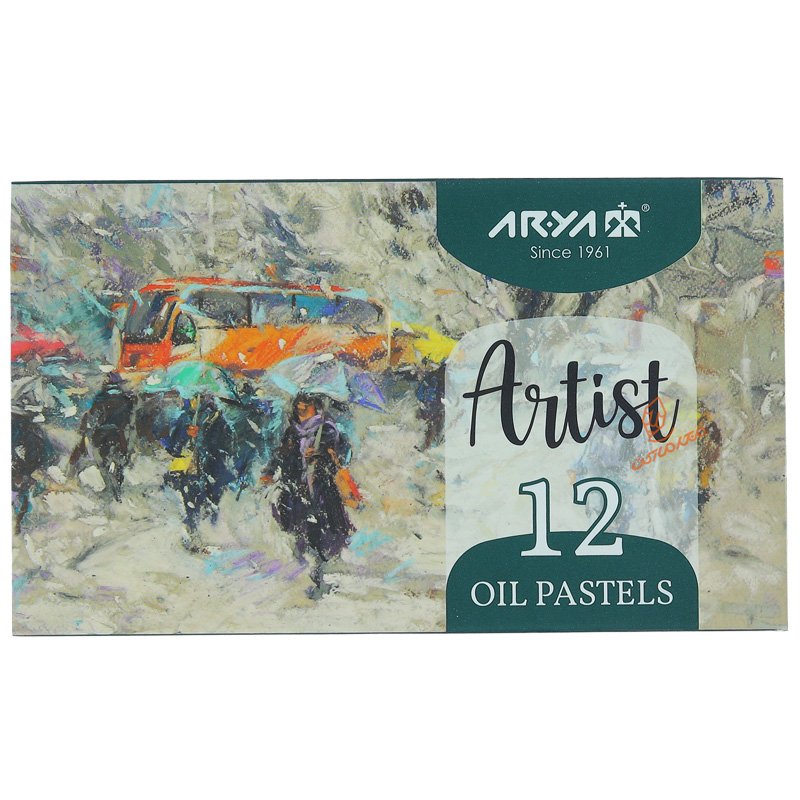 پاستل روغنی 12 رنگ 2601 جعبه مقوایی آرتیست آریا ARYA (3)