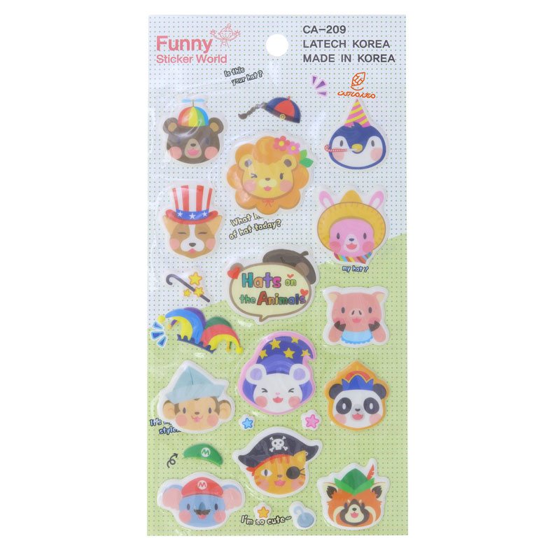 برچسب (استیکر) فانتزی کد CA-209 طرح حیوانات FUNNY