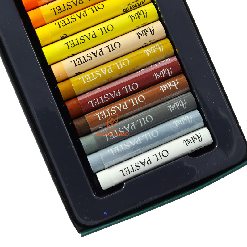 پاستل روغنی 24 رنگ 2602 جعبه مقوایی طرح بازار آرتیست آریا ARYA (3)