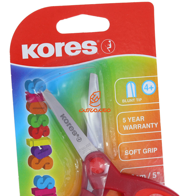 قیچی مهد 13 سانت قرمز مدل 35130 کورس KORES (1)