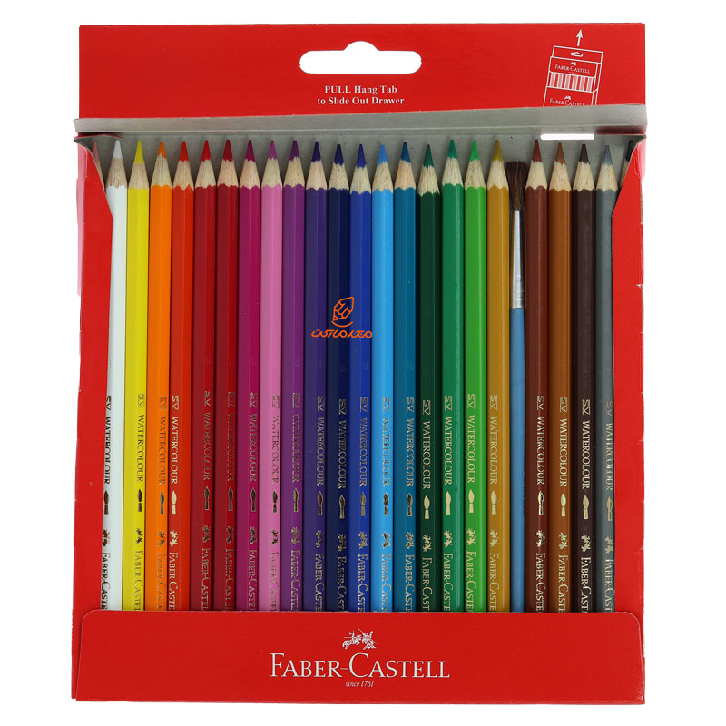 مداد آبرنگی 24 رنگ جعبه مقوایی طرح طوطی فابرکاستل FABERCASTELL (5)