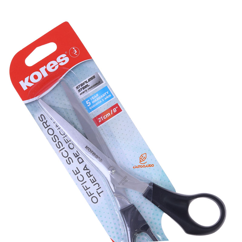 قیچی اداری 21 سانت مشکی مدل 35221 کورس KORES (1)