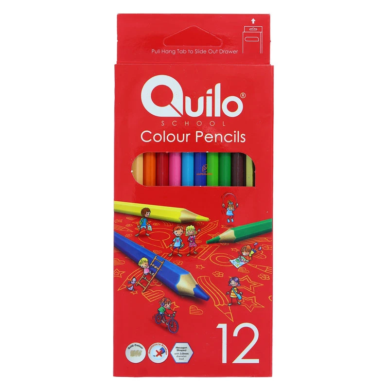 مداد رنگی 12 رنگ جعبه مقوایی کویلو QUILO (2)