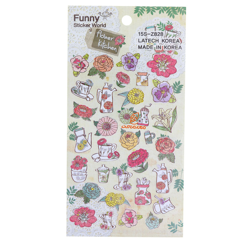 برچسب (استیکر) فانتزی کد 15S-Z828 طرح گل FUNNY