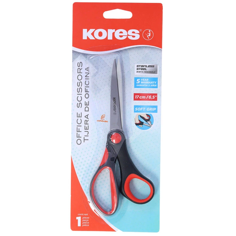 قیچی اداری 17 سانت مشکی مدل 35217 کورس KORES (2)