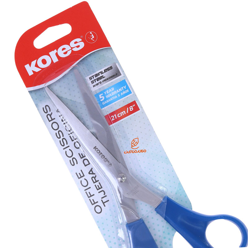 قیچی اداری 21 سانت آبی مدل 35221 کورس KORES (3)