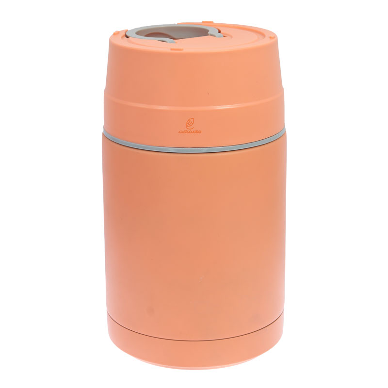 ظرف غذا 1000 میل فلاسکی استیل نارنجی SUS304 (3)