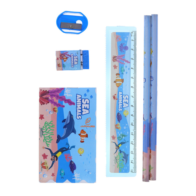 ست تحریر طرح حیوانات دریا کد 8017 (1)