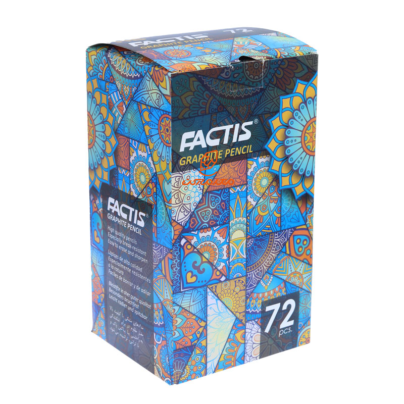 مداد مشکی 72 عددی بدنه طرحدار فکتیس FACTIS (2)