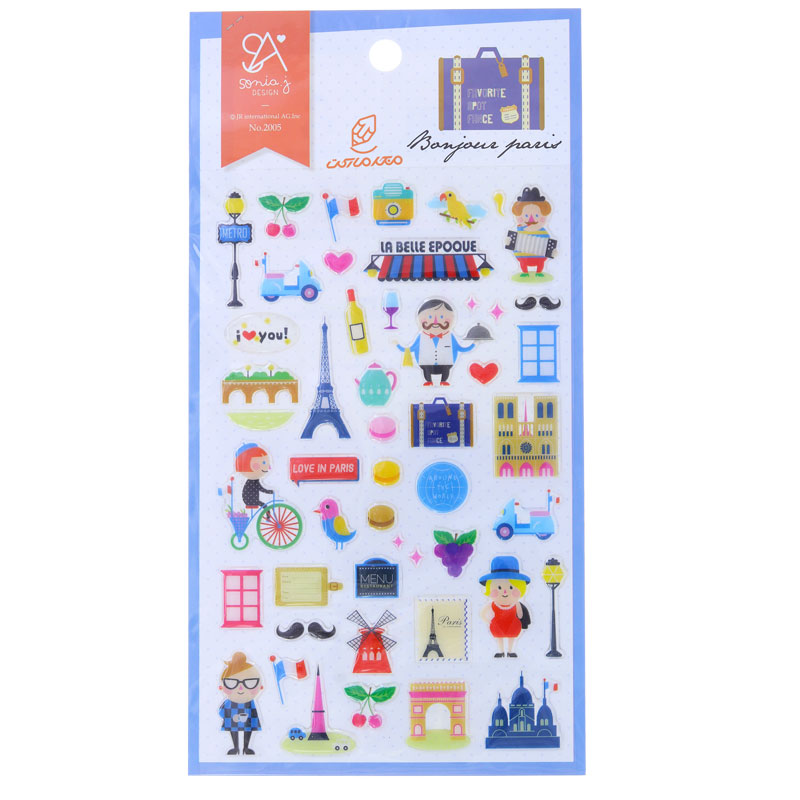 برچسب (استیکر) فانتزی کد 2005 طرح فرانسه