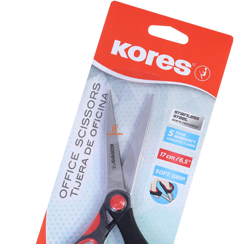 قیچی اداری 17 سانت مشکی مدل 35217 کورس KORES (1)