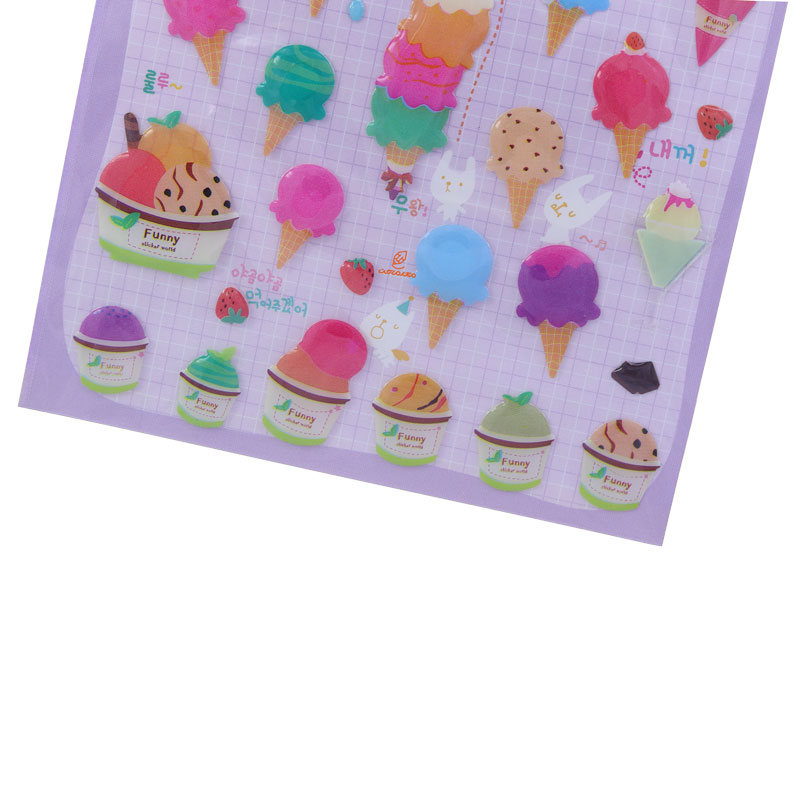 برچسب فانتزی کد 15S-Z820 طرح بستنی قیفی FUNNY (1)