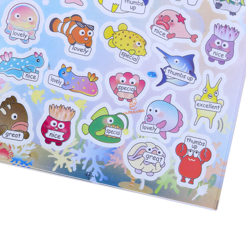 برچسب (استیکر) فانتزی کد 13-80 طرح ماهی های دریا FUNNY (1)