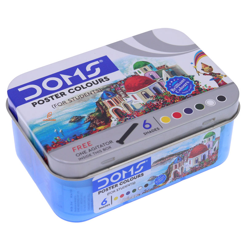 گواش 6 رنگ جعبه فلزی دامس DOMS (2)