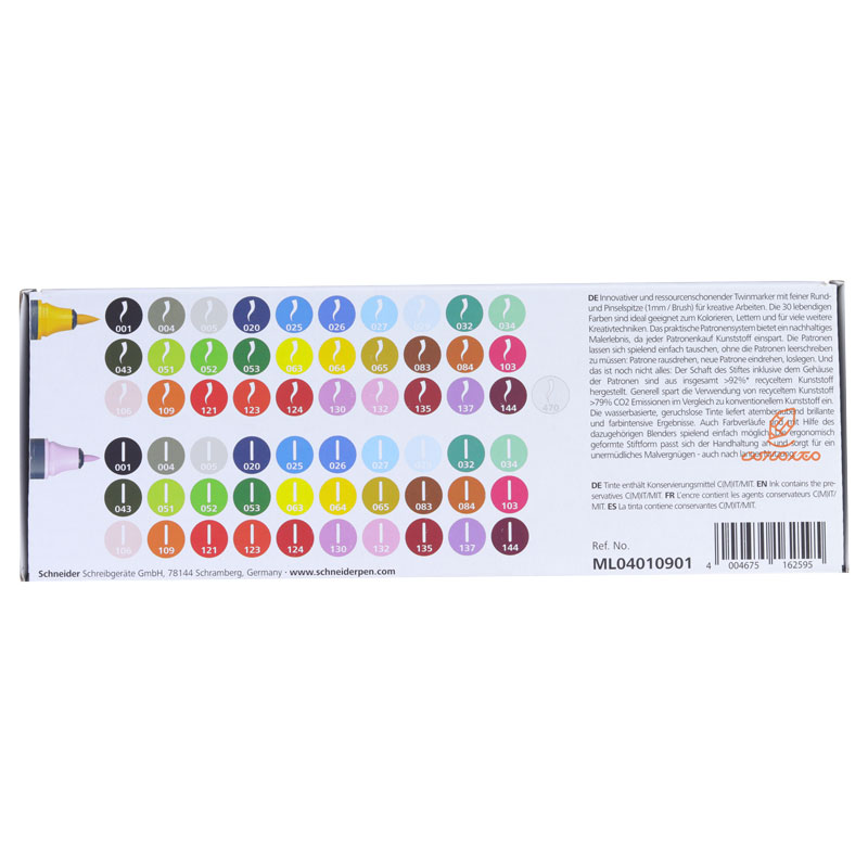 ست ماژیک دو سر 72 تکه اشنایدر SCHNEIDER (5)