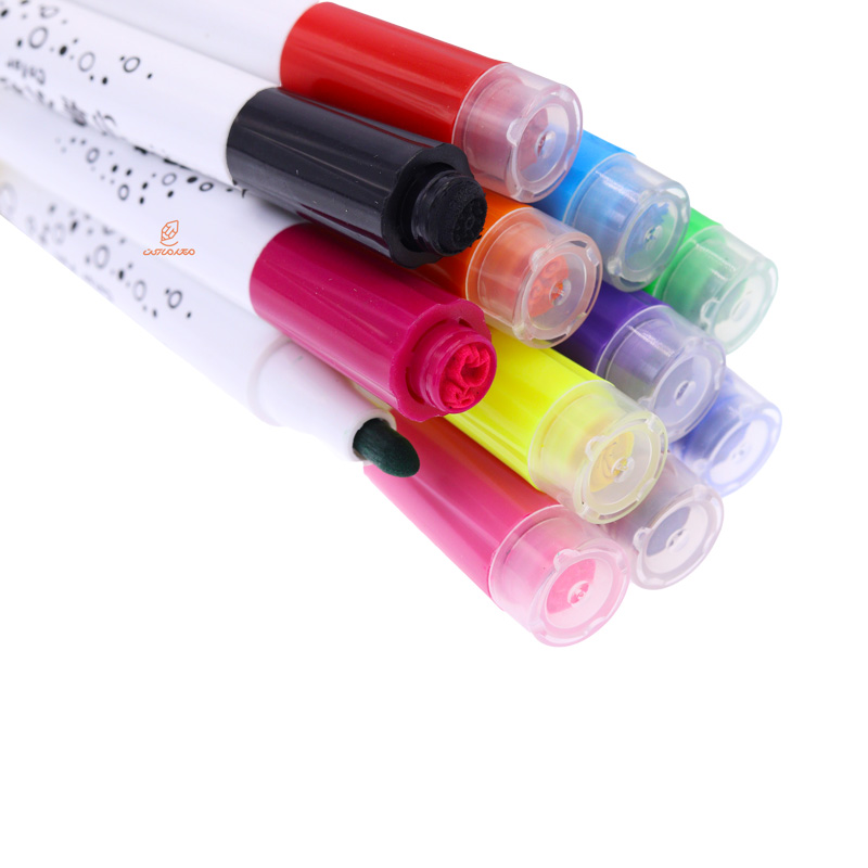 ماژیک استامپی 12 عددی جعبه آبی 12-208 (1)