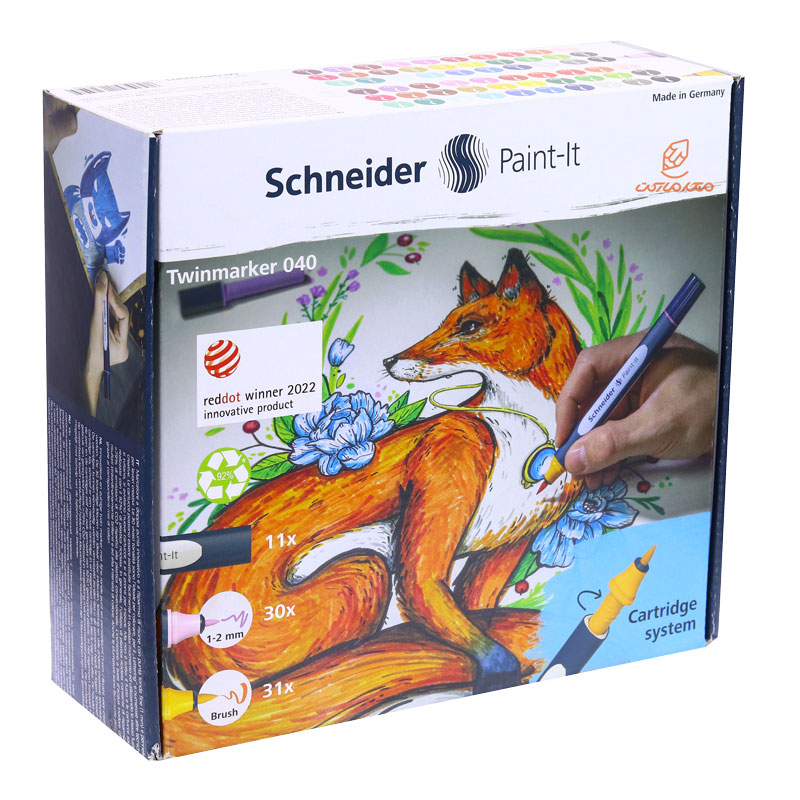 ست ماژیک دو سر 72 تکه اشنایدر SCHNEIDER