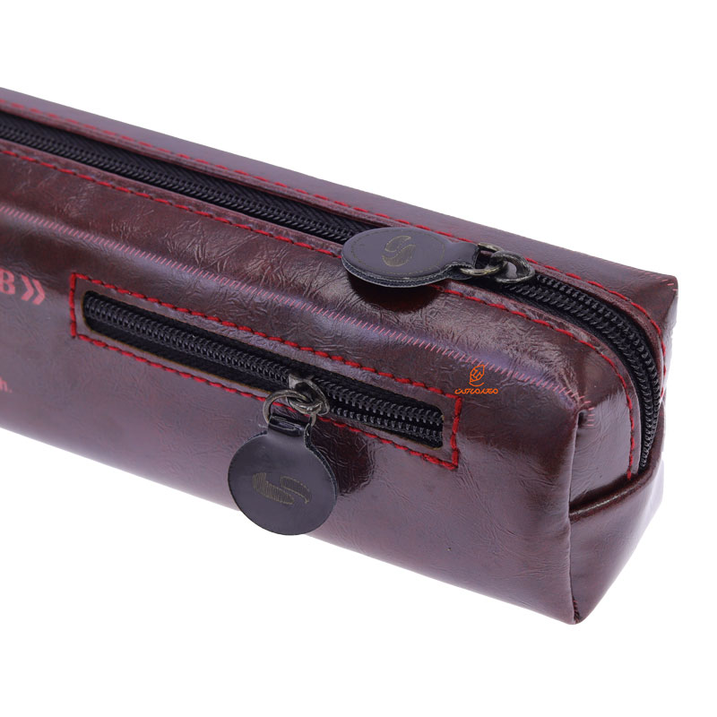 جامدادی چرم زرشکی تیره مدل وینیل 738 سهند (5)