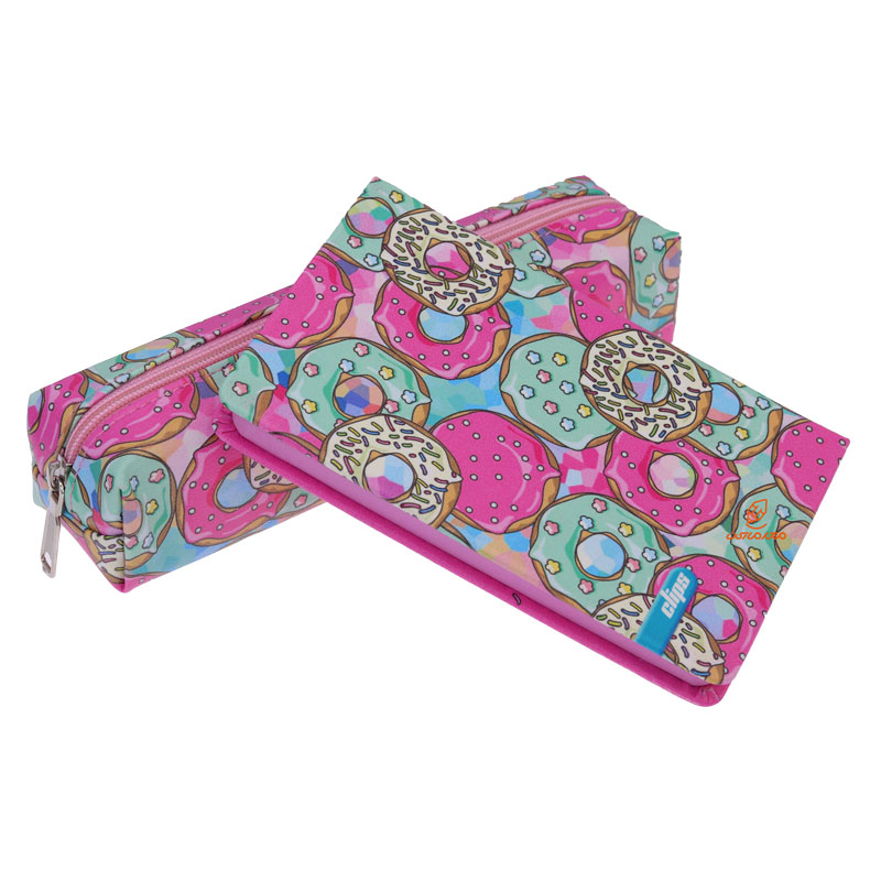 ست جامدادی و دفترچه یادداشت طرح دونات 0130 کلیپس CLIPS