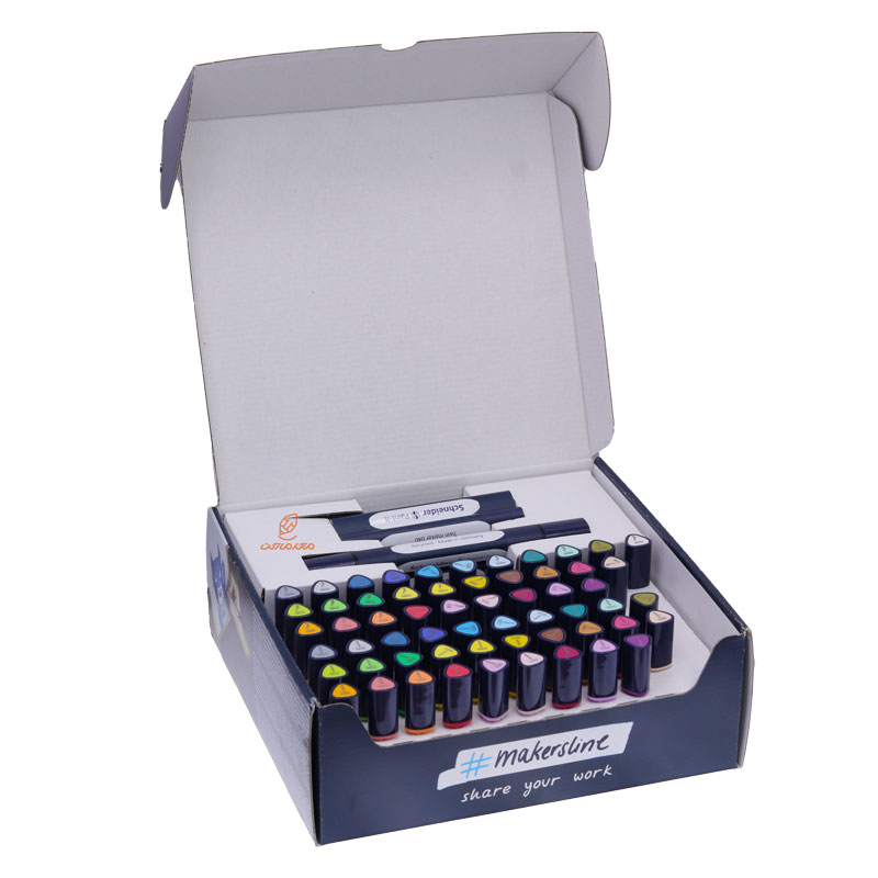 ست ماژیک دو سر 72 تکه اشنایدر SCHNEIDER (7)