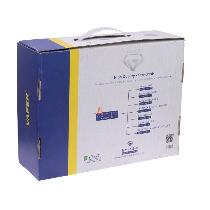 ست اداری چوب و فلز 7 تیکه قهوه ای تیره VZ-237 وافر (3)