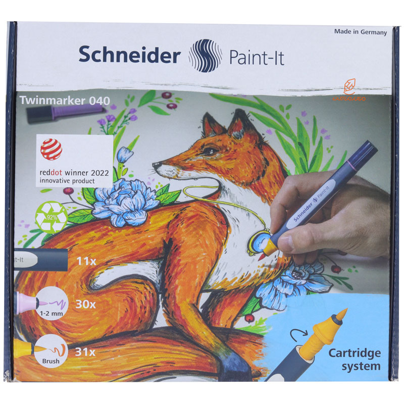 ست ماژیک دو سر 72 تکه اشنایدر SCHNEIDER (6)