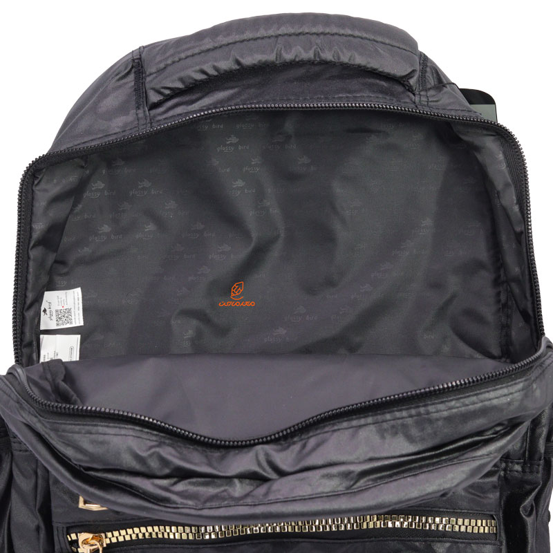 کوله پشتی دخترانه پولک دار مشکی 2666 گلسی برد GLOSSY BIRD (1)