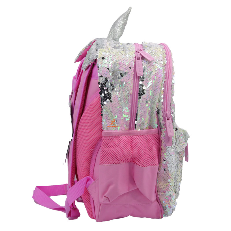 کوله پشتی سه تکه پولکی صورتی گلسی برد GLOSSY BIRD (5)