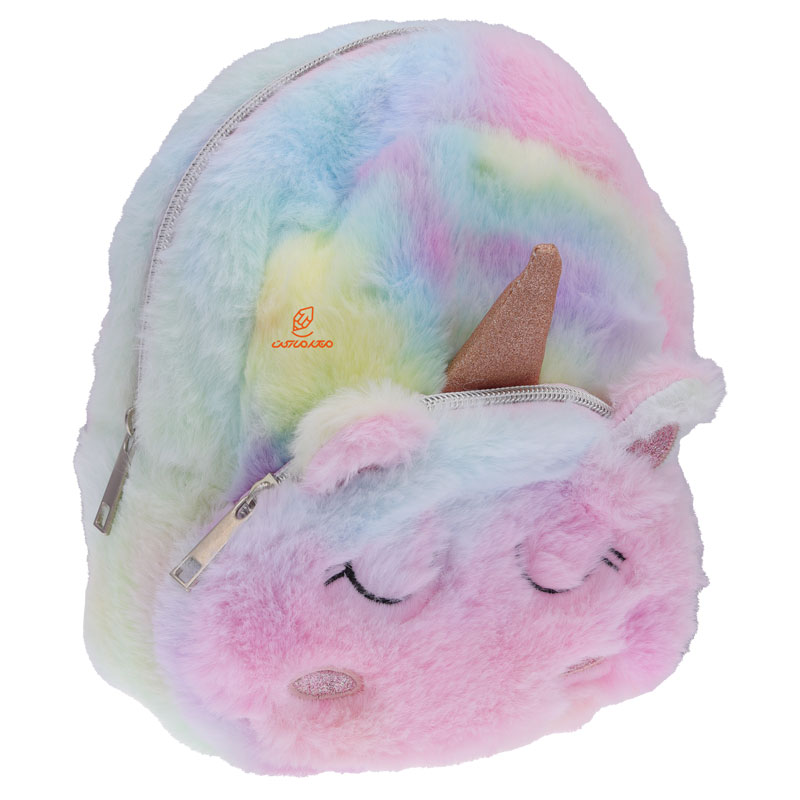 کیف فانتزی پولیشی رنگین کمانی طرح یونی کورن