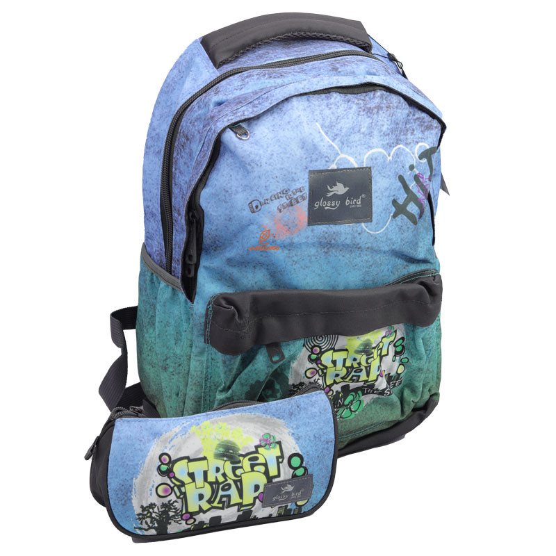 کوله پشتی طرح خیابان 2667 گلسی برد GLOSSY BIR