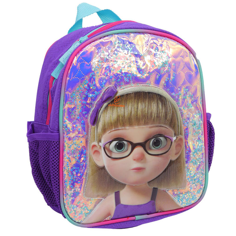 کوله پشتی سه تکه طرح دختر مو طلایی 2571 گلسی برد GLOSSY BIRD (8)