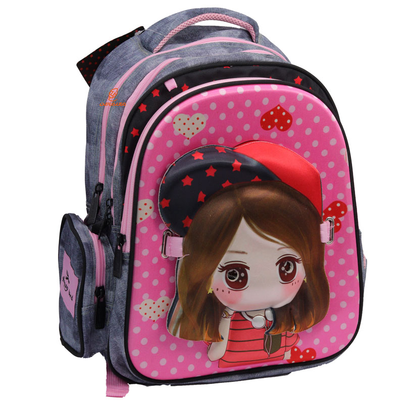 کوله پشتی سه تکه طرح دختر 2362 گلسی برد GLOSSY BIRD (3)