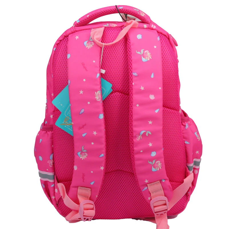 کوله پشتی دخترانه طرح پری دریایی سرخابی RUIPAI (4)