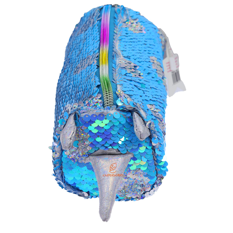 جامدادی تک زیپ پولکی آبی K9081C-1 کینگ KING (3)