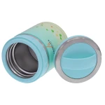 ظرف غذا یک طبقه استیل W137 آبی PINKAH (5)