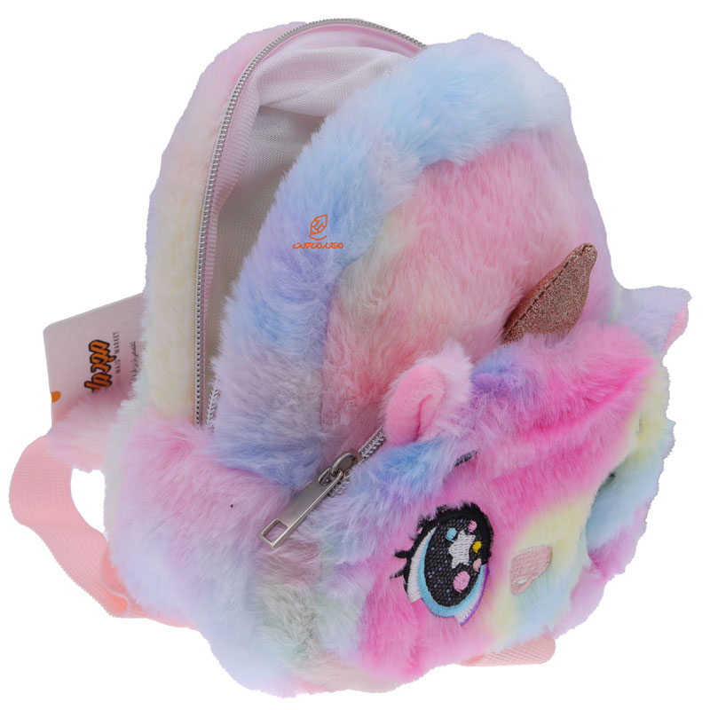 کیف فانتزی پولیشی رنگین کمانی طرح گربه چشم ستاره ای (4)