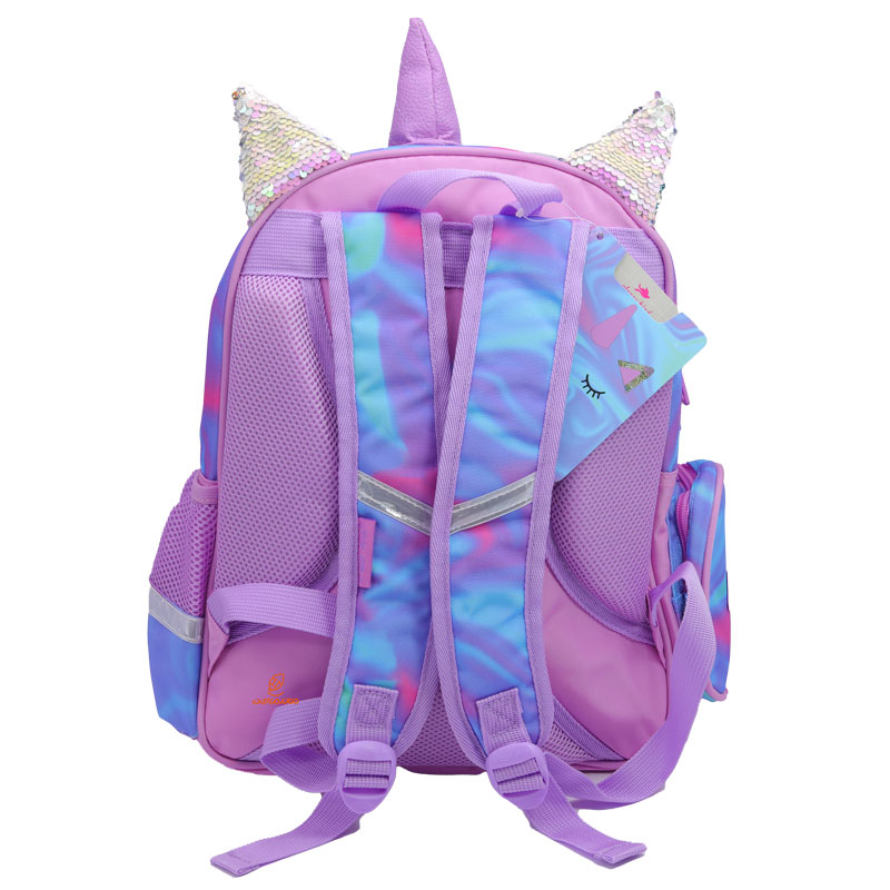 کوله پشتی سه تکه طرح یونی کورن آبی 2688 گلسی برد GLOSSY BIRD (7)